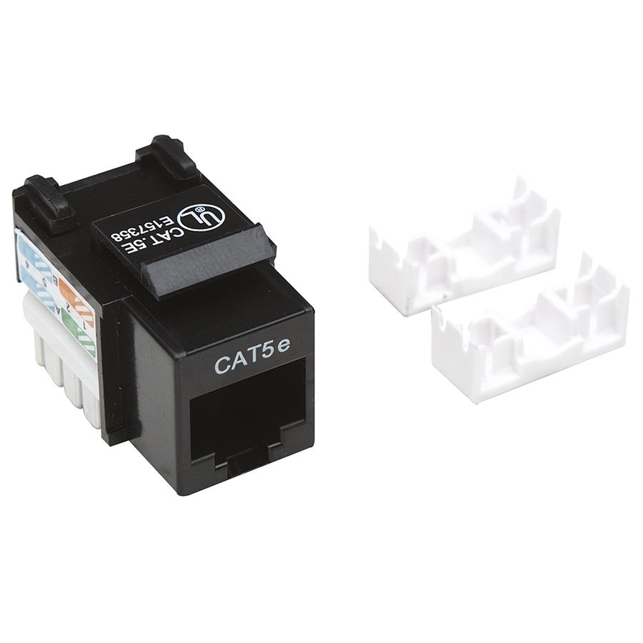 JACK RJ45 CAT5E UTP KEYSTONE  DE IMPACTO NEGRO - Código: 210416 | Compra en Guadalajara