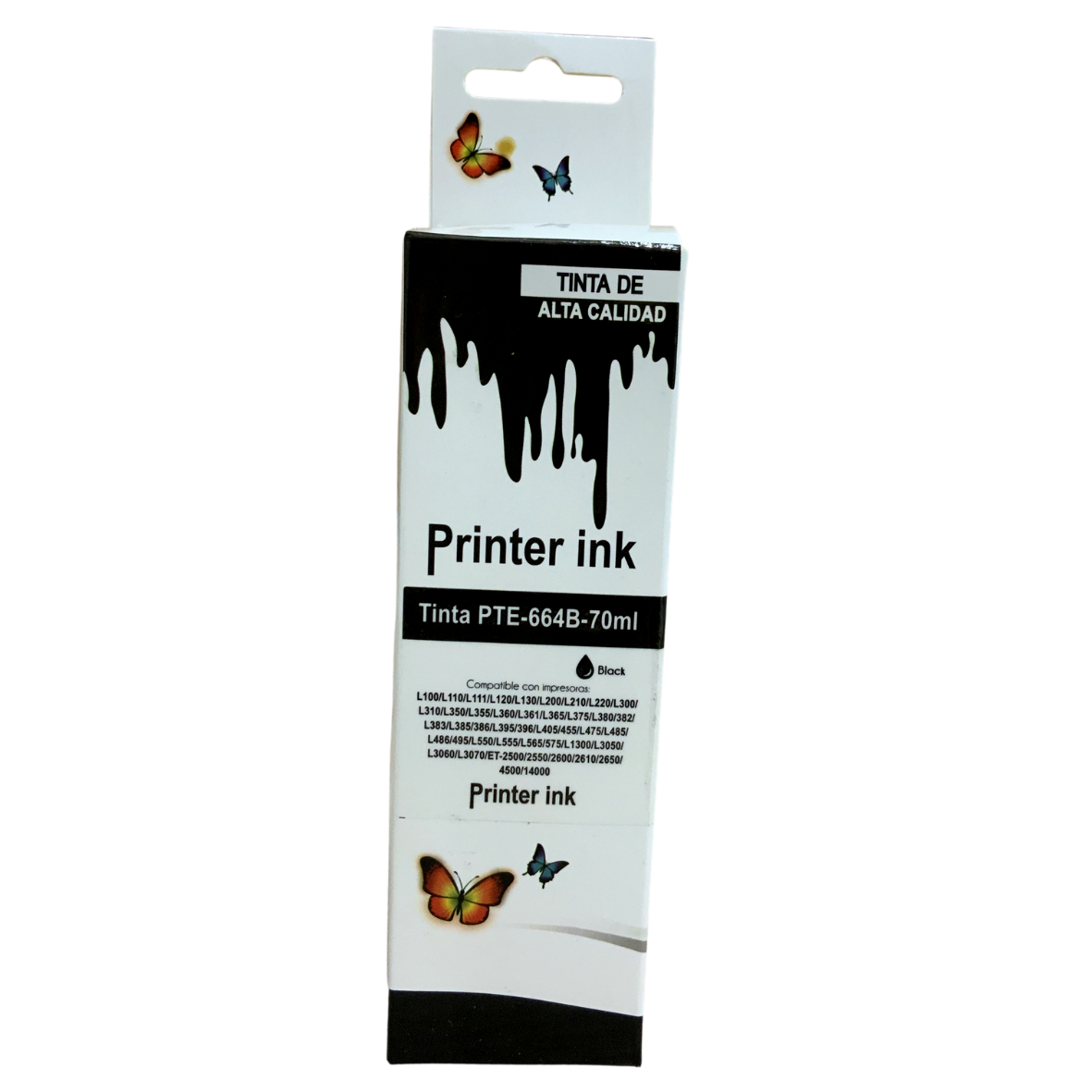 Cartuchos de tinta EPSON Compatible PTE664B70ml 664B70ml Color Negro - Código: PTE-664B-70ml | Compra en Guadalajara