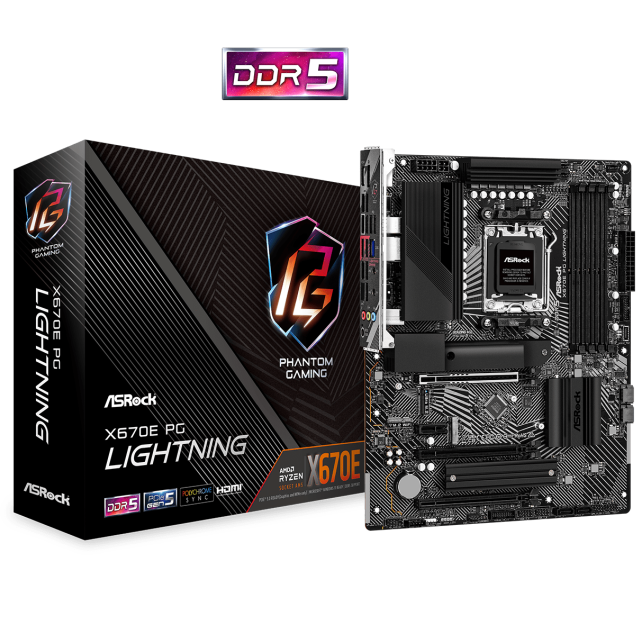 MB ASROCK X670E PG LIGHTNING AM5 DDR5 ATX X670E PG LIGHTNING - Código: X670E PG LIGHTNING | Compra en Guadalajara