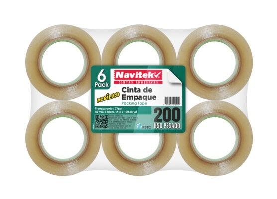 CINTA PARA EMPAQUE MOD250 ADHES ACRILICO / COLOR CORE VERDE Navitek 200 Uso Pesado CANELA NATURAL y BLANCO 48X910 mm 825048910 PZAS/ CAJA 6 Piezas por caja - Código: 8250-48910 | Compra en Guadalajara