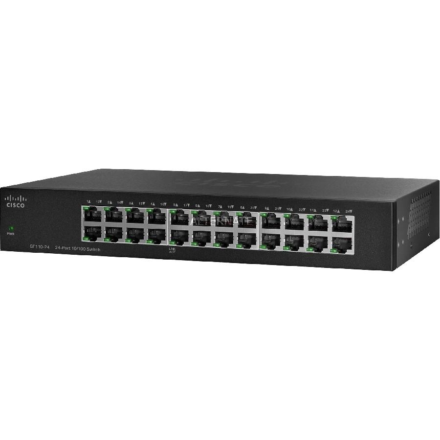 SWITCH CISCO FAST ETHERNET PUERTO 10/100 Mbps SF110-24-NA - Código: SF110-24-NA | Compra en Guadalajara