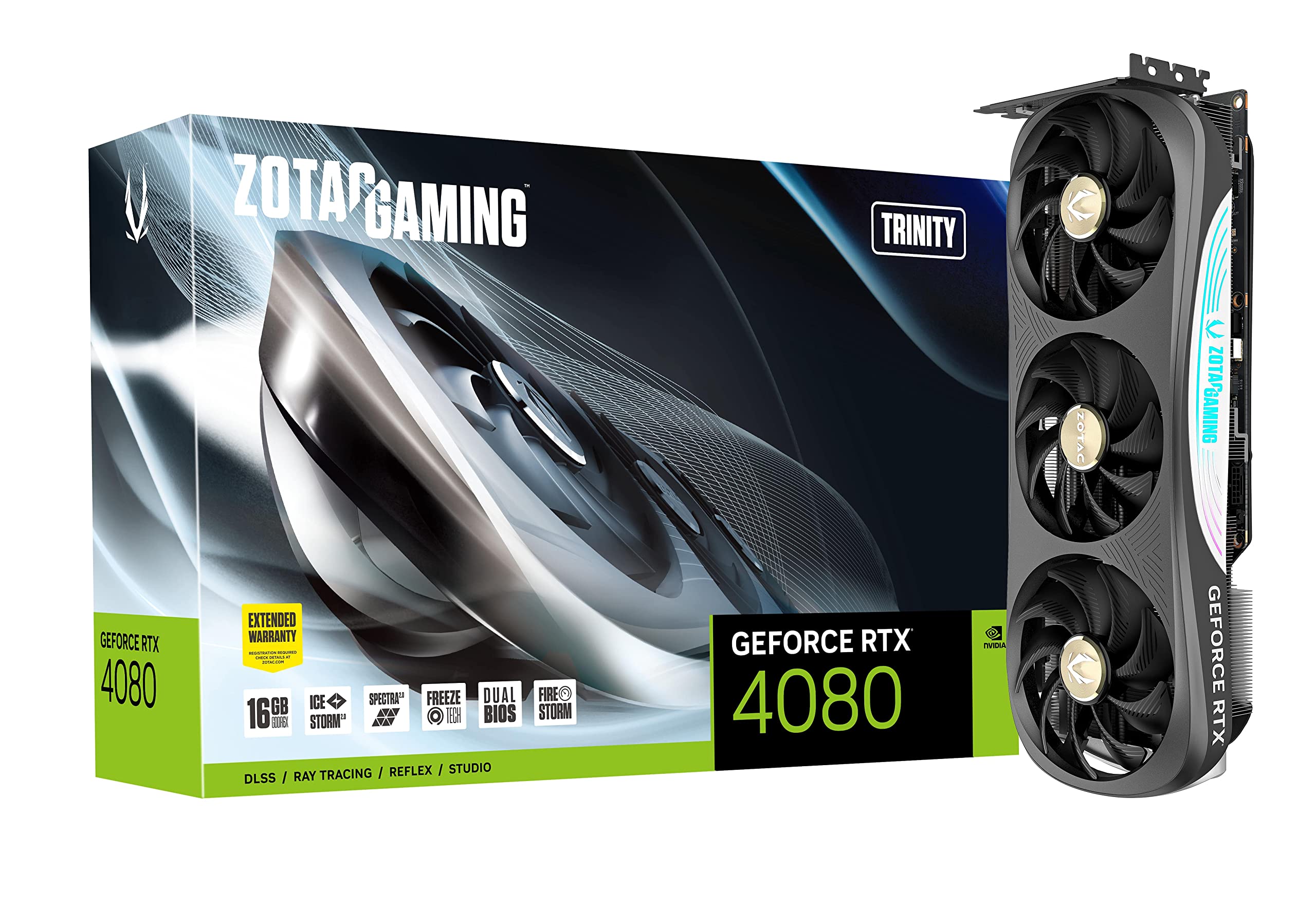 GPU ZOTAC GAMING GEFORCE RTX 4080 TRINITY 16G GDDR6X ZT-D40810D-10P - Código: ZT-D40810D-10P | Compra en Guadalajara