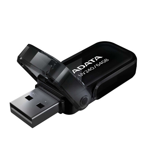 MEMORIA USB ADATA AUV240-64G-RBK NEGRO USB 2.0 64GB UV240BK-64G - Código: UV240BK-64G | Compra en Guadalajara