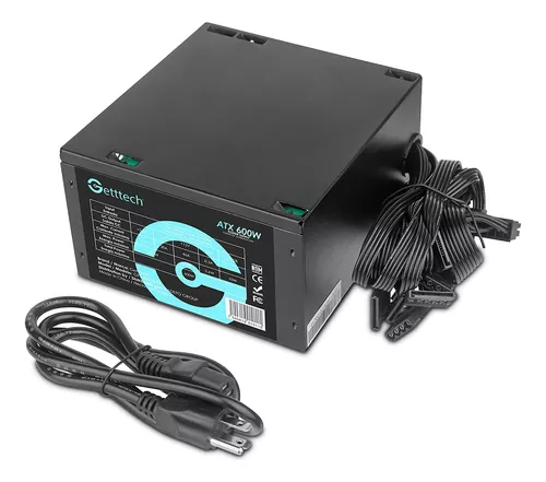 Fuente De Poder GETTTECH GFS-60020-01 GETTTECH FUENTE DE PODER ATX 600W VENTILADOR DE 120MM MTBF 100000 HORAS EFICIENCIA ENERGETICA NEGRO MOD. GFS-60020 - Código: GFS-60020-01 | Compra en Guadalajara