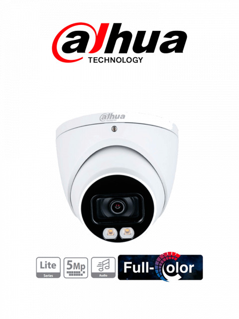CAMARA DAHUA HDW1509T-A-LED DOMO 5 MEGAPIXEL FULLCOLOR LENTE 3.6MM LED 40 MTS STARLIGHT MICROFONO AUDIO IP67 DHT0300011 - Código: DHT0300011 | Compra en Guadalajara