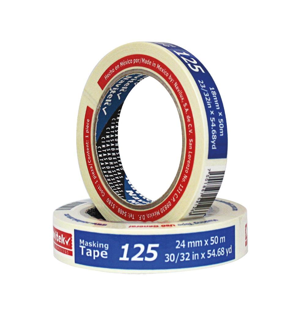 MASKING TAPE MOD 125 Cinta Adhesiva USO GENERAL EMPAQUE AZUL 36X50 mm 81253605000 PZAS/ CAJA 32 Piezas por caja - Código: 8125-36050-00 | Compra en Guadalajara