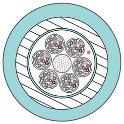 Cable de Fibra Óptica de 24 hilos Interior Tight Buffer Armada con Interbloqueo OFCP Monomodo OS1 1 metro 9BC8P024L-E205A - Código: 9BC8P024L-E205A | Compra en Guadalajara