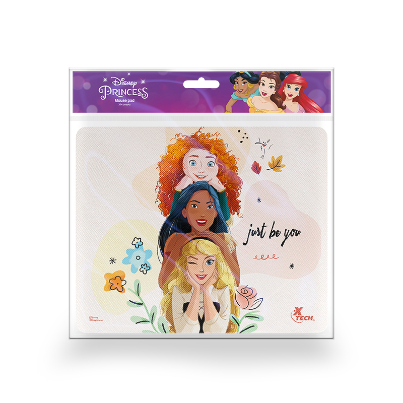 Mousepad Princesas Disney con cable XTech XTA-D100PS - Superficie para maxima precision - Base de goma antideslizante XTA-D100PS - Código: XTA-D100PS | Compra en Guadalajara